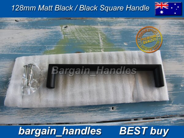 128 Mm D-Square Handle Pulls Matte Black