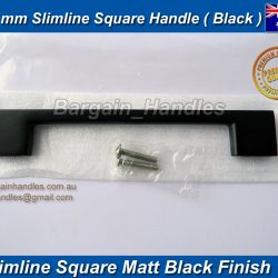160mm Slimline Handle D-Square Matte Black