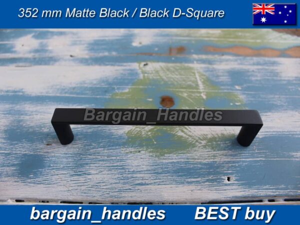 352mm D-Square kitchen Handle Pulls Matte Black