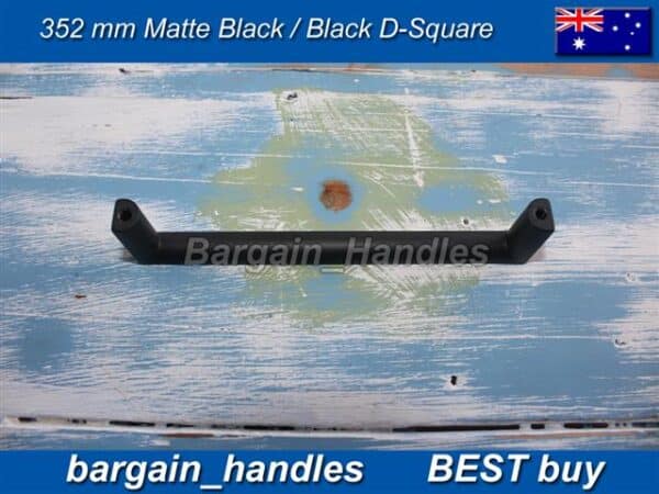 352mm Kitchen Cabinet door Pull D-Square Handle Pulls Matte Black - Image 4