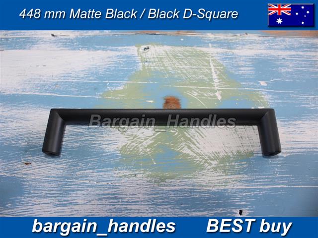 448mm Matte Black Kitchen Door Handle D-Square Pull