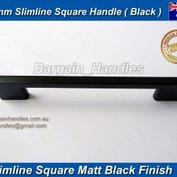 Black Kitchen Cabinet door handle Slimline,D-Square