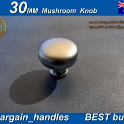 30mm Mushroom Knob Finish in Satin Chrome