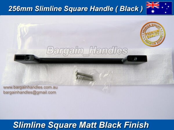256mm Slimline Handle D-Square Matte Black