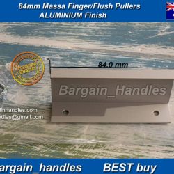 84mm Kitchen Profile Handles Massa Flush/Finger Pulls Aluminium Finish