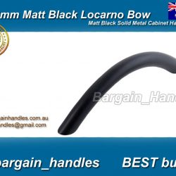 96mm Matt Black Locarno Bow Handles